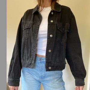 Topshop Black Denim Jean Jacket